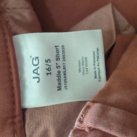 JAG | Marnie Pull On Waist Shorts in Mauve Pink Size 16 - Picture 5 of 5